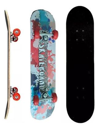 Skate Madeira Infantil Completo Radical Com Lixa 60cm - Well Kids Imagem de Skate Madeira Infantil Completo Radical Com Lixa 60cm