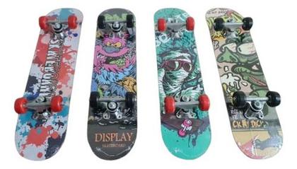 Skate Madeira Infantil Completo Radical Com Lixa 60cm - Well Kids Imagem de Skate Madeira Infantil Completo Radical Com Lixa 60cm