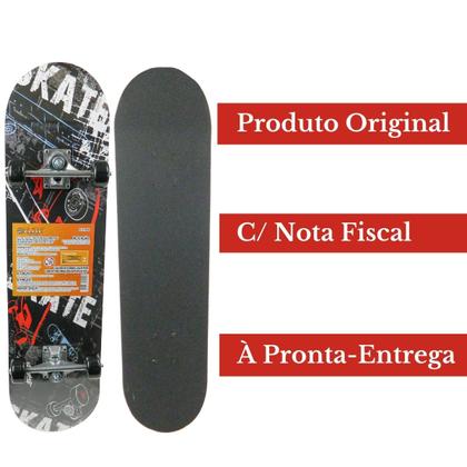 Imagem de Skate Semi-Profissional Completo C/ Lixa Super Resistente E Reforçado Até 70kg