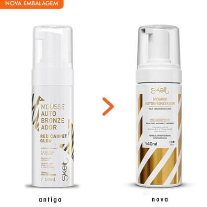 Imagem de Skelt Mousse Autobronzeador 140ml e Luva Aplicadora -  KIT