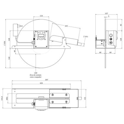 Imagem de Skimmer De Disco 350 CNC 12v. Separador de Óleo e Água Automático