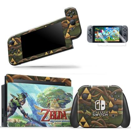 Imagem de Skin Adesivo Protetor para Nintendo Switch + Película The Legend of Zelda Link b3