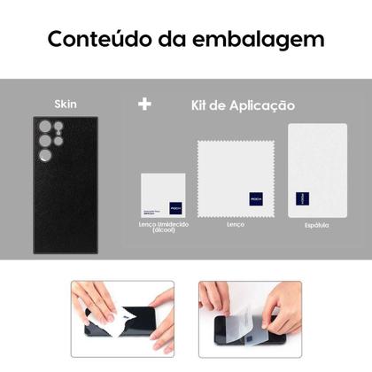 Imagem de Skin Traseira COURO PRETO para Smartphone Xiaomi