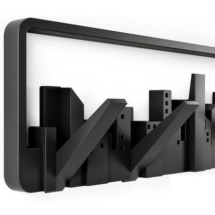 Imagem de Skyline CABIDEIROS/GANCHOS de Parede Preto UMBRA Cidade