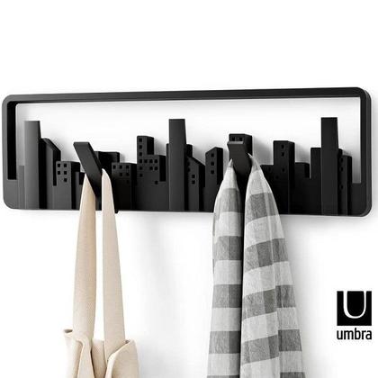 Imagem de Skyline CABIDEIROS/GANCHOS de Parede Preto UMBRA Cidade