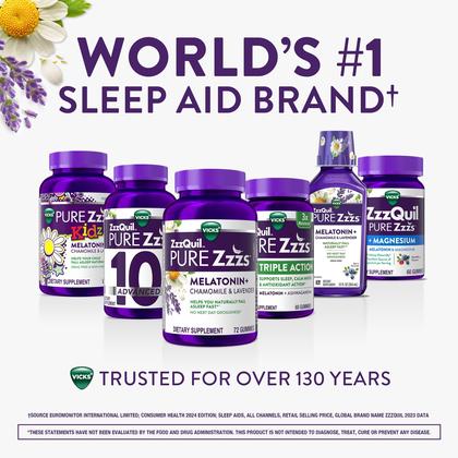 Imagem de Sleep Aid Vicks ZzzQuil Pure Zzzs+ Magnesium 60 Gomas