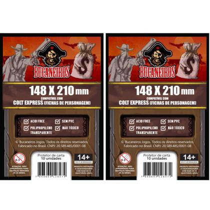 Imagem de Sleeve Customizado Colt Express 148x210mm Bucaneiros 10 Unidades