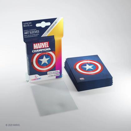 Imagem de Sleeves Marvel Champions Capitão América 66x91mm