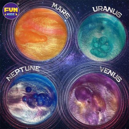 Imagem de Slime FunKidz Galaxy Glowing 1040 ml para crianças, 8 pacotes com néon