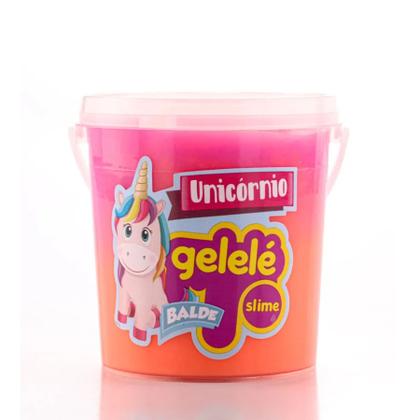 Imagem de Slime Gelelé Unicórnio Balde De 457g c/3  Cores Diferentes  