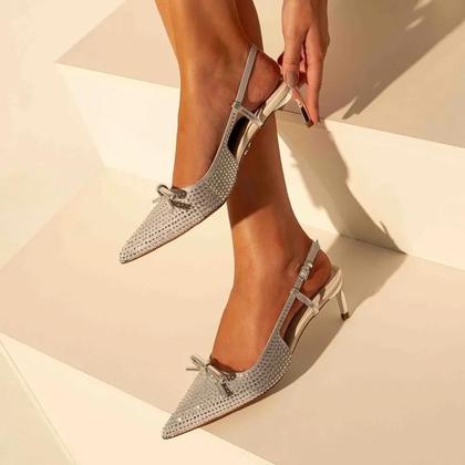 Imagem de Slingback Prata Com Brilho Aisha Werner