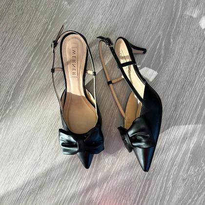 Imagem de Slingback Preto Com Laço Anika Werner