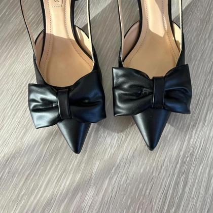 Imagem de Slingback Preto Com Laço Anika Werner