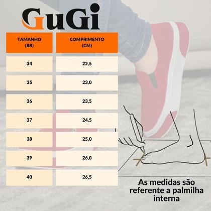 Imagem de Slip On Feminino em Camurça Com Solado Antiderrapante Tênis Casual Conforto 503-GG