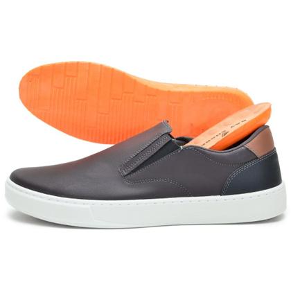 Imagem de Slip On Iate Calce Facil Oferta Masculino Bico Redondo Com Elastico Macio