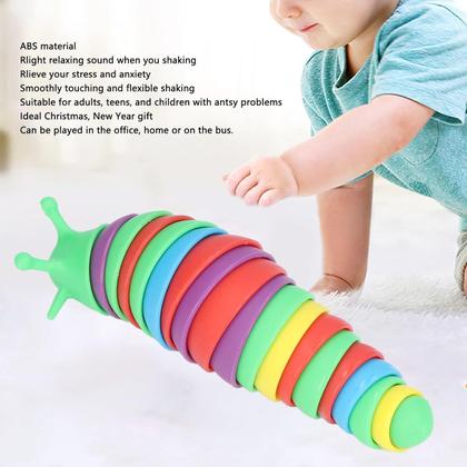 Imagem de Slug Fidget Lesma Brinquedo Articulado de Descompressão Flexível
