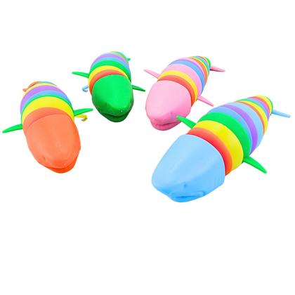 Imagem de Slug Fidget Tubarão 21 Cm, Brinquedo Sensorial Articulado de Descompressão Flexível