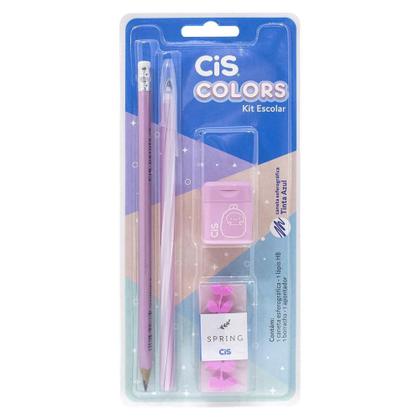 SM kit escolar Cis colors 4 pçs rosa ref 463721 - Sertic Imagem de SM kit escolar Cis colors 4 pçs rosa ref 463721
