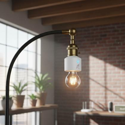 Imagem de Smart Bocal Casa Inteligente Soquete Suporte de Lâmpadas WiFi Compatível Com Alexa