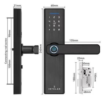 Imagem de Smart Fechadura Biométrica Inteligente Digital Touch Preto