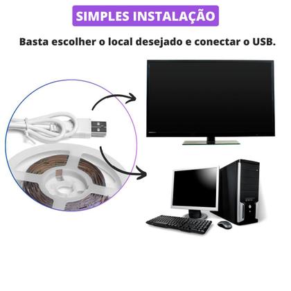 Imagem de Smart Fita LED TV PC USB  5W 02 metros RGB - 30LED/Metros - Taschibra