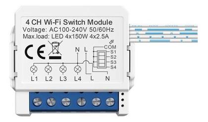 SMART INTERRUPTOR DE 1,2,3 e 4 CANAIS MODULAR NOVA DIGITAL WIFI ALEXA GOOGLE Imagem de SMART INTERRUPTOR DE 1,2,3 e 4 CANAIS MODULAR NOVA DIGITAL WIFI ALEXA GOOGLE