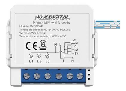 SMART INTERRUPTOR DE 1,2,3 e 4 CANAIS MODULAR NOVA DIGITAL WIFI ALEXA GOOGLE Imagem de SMART INTERRUPTOR DE 1,2,3 e 4 CANAIS MODULAR NOVA DIGITAL WIFI ALEXA GOOGLE