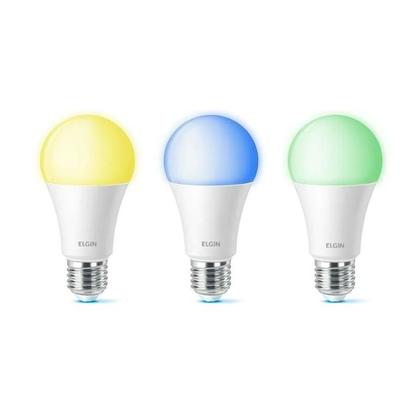 Imagem de Smart Lâmpada Elgin LED Wi-Fi 10W Color Bulbo Com Alexa E Google Home - 48BLEDWIFI00