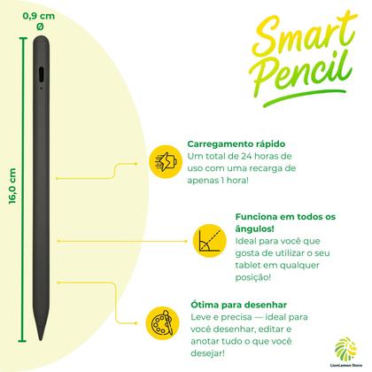 Imagem de Smart Pencil Preta - Caneta Alta Precisão p/ iPad 10 e 11 (modelos a partir de 2018) c/ Palm Rejection