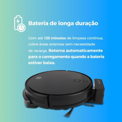 Imagem de Smart Robô Aspirador Wi-Fi PRA600 Positivo Casa Inteligente, Aspira, Passa Pano, Retorna à Base