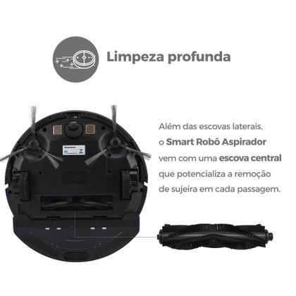 Imagem de Smart Robô Aspirador Wi-Fi PRA600 Positivo Casa Inteligente, Aspira, Passa Pano, Retorna à Base