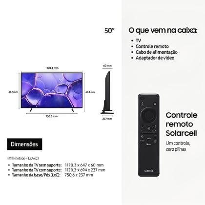 Imagem de Smart Samsung TV 50" pol Crystal UHD 4K U8600F com Alexa Gaming Hub