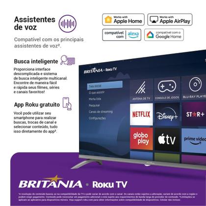 Imagem de Smart TV 32" HD Britânia B32CRA Roku TV
