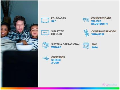 Imagem de Smart TV 32" HD EFL DLED SX800, 3 HMDI, 2 USB, Preto - 32SX800HD