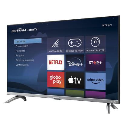 Imagem de Smart TV 32” HD LED Britânia BTV32G7PR2CSGBLH Roku TV