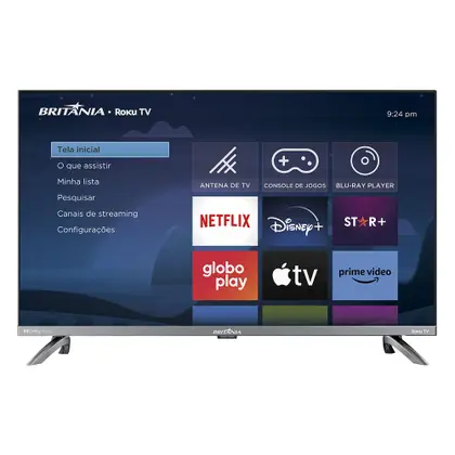 Imagem de Smart TV 32” HD LED Britânia BTV32G7PR2CSGBLH Roku TV