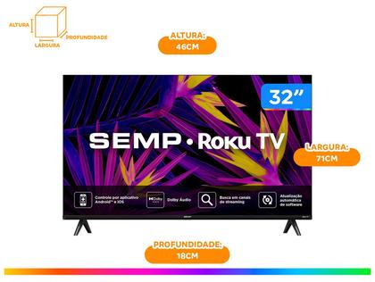 Imagem de Smart TV 32" HD LED Semp 32R6610 Wi-Fi 3 HDMI 1 USB
