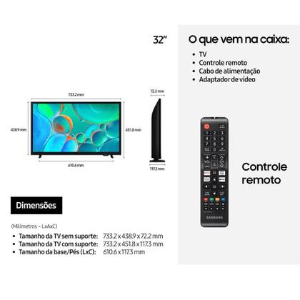 Imagem de Smart TV 32 Polegadas LED HD Samsung - UN32H5000