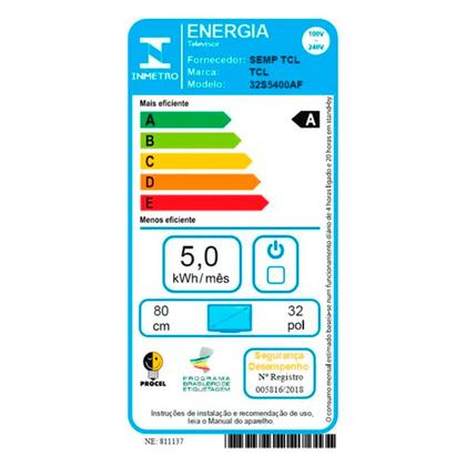 Imagem de Smart Tv 32'' Tcl Fhd Android Tv Chromecast Integrado 32s5400a