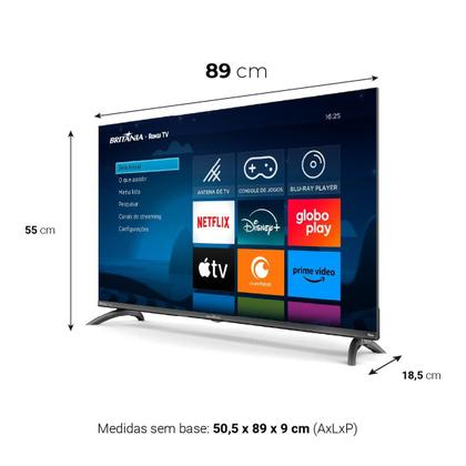 Imagem de Smart TV 40” Britânia BTV40M9GR2CGB Roku TV LED Dolby Audio
