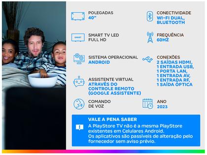 Imagem de Smart TV 40” Full HD LED TCL 40S5400A Android