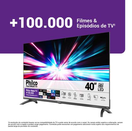 Imagem de Smart Tv 40" Philco Ptv40e3ersgb Full Hd Led Hdmi Com Roku Tv