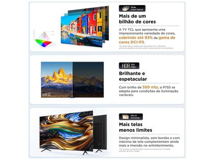 Imagem de Smart TV 43" 4K UHD LED TCL 43P755 Wi-Fi Bluetooth 3 HDMI 1 USB
