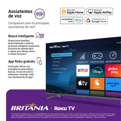 Imagem de Smart TV 43” Britânia LED Dolby Audio Roku TV BTV43VA4REGB