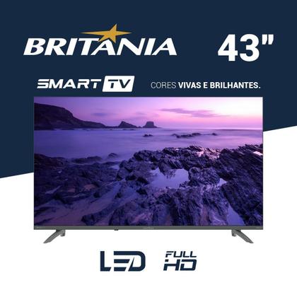 Imagem de Smart TV 43” Britânia LED Dolby Audio Roku TV BTV43VA4REGB