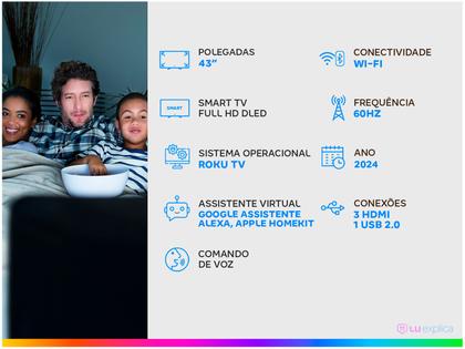 Imagem de Smart TV 43" Full HD DLED AOC 43S5045/78G VA Wi-Fi 3 HDMI 1 USB