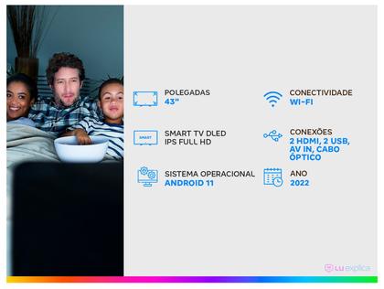 Imagem de Smart TV 43” Full HD DLED Rig Vizzion BR43D1SA