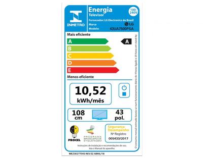 Imagem de Smart TV 43" LG 4K Ultra HD 43UA7500PSA webOS 25 AI Processor 4K Gen8 com Alexa 3 HDMI