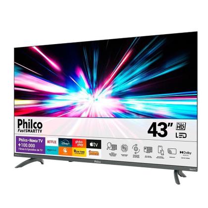 Imagem de Smart TV 43” Philco PTV43VA4REGB Led Roku TV E Dolby Audio