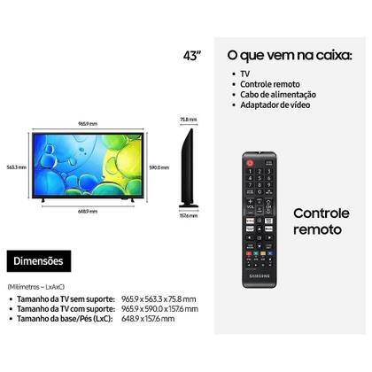 Imagem de Smart TV 43 Polegadas Samsung Full HD - UN43F6000